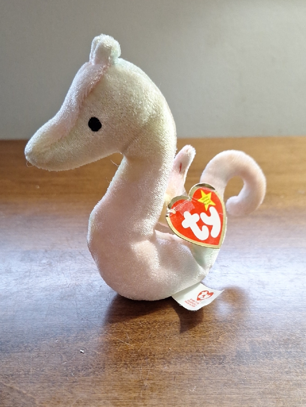 Ty Teenie Beani Pastel Pink Seahorse Plush, Mcds Happy Meal